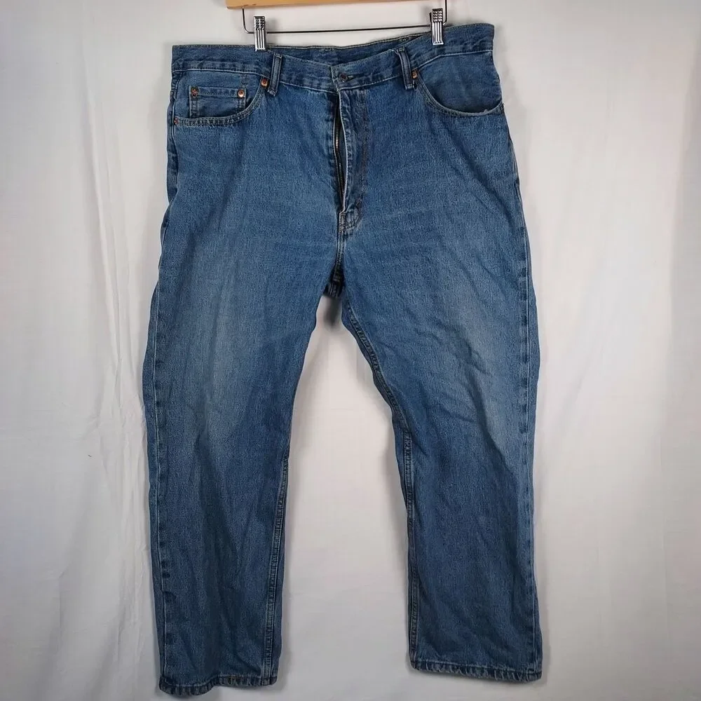 Levi’s 550 Relaxed Fit Jeans Men’s 40x30 Blue Denim Tapered Leg Zip Fly